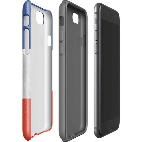 French Flag Distressed iPhone SE (2nd & 3rd Gen) Pro Case